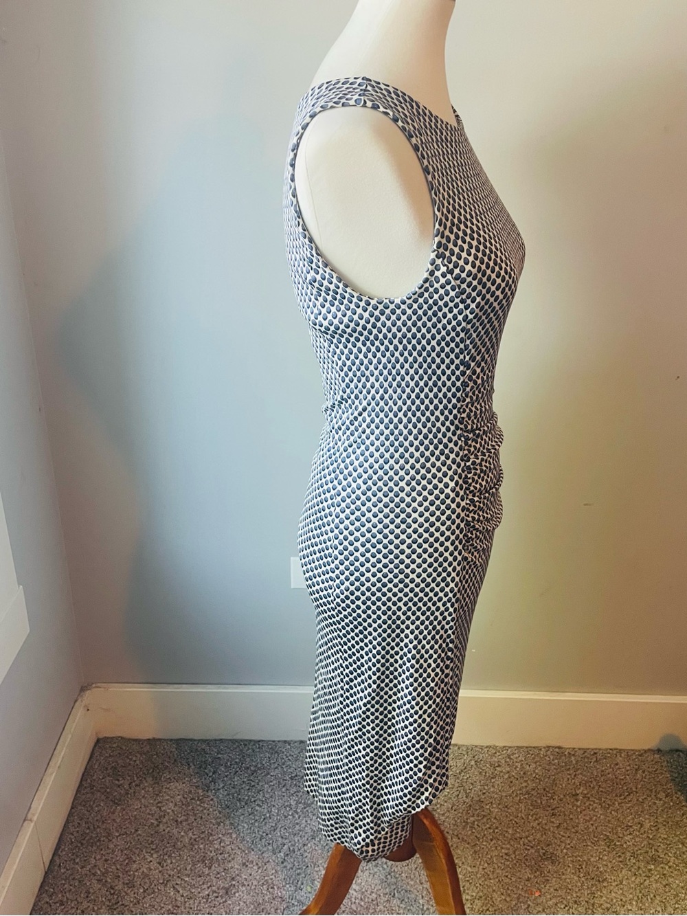 Tory Burch Blue & White Patterned Sheath Dress - Picture 4 of 8